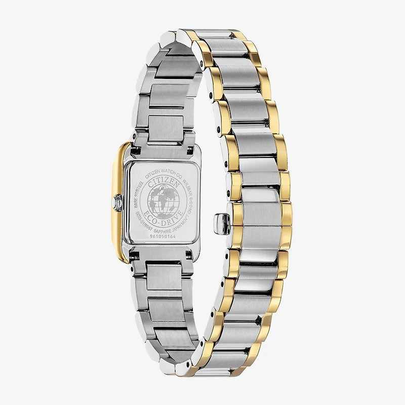 Citizen Bianca Womens Diamond Accent Two Tone Stainless Steel Bracelet Watch Ew5554-58d