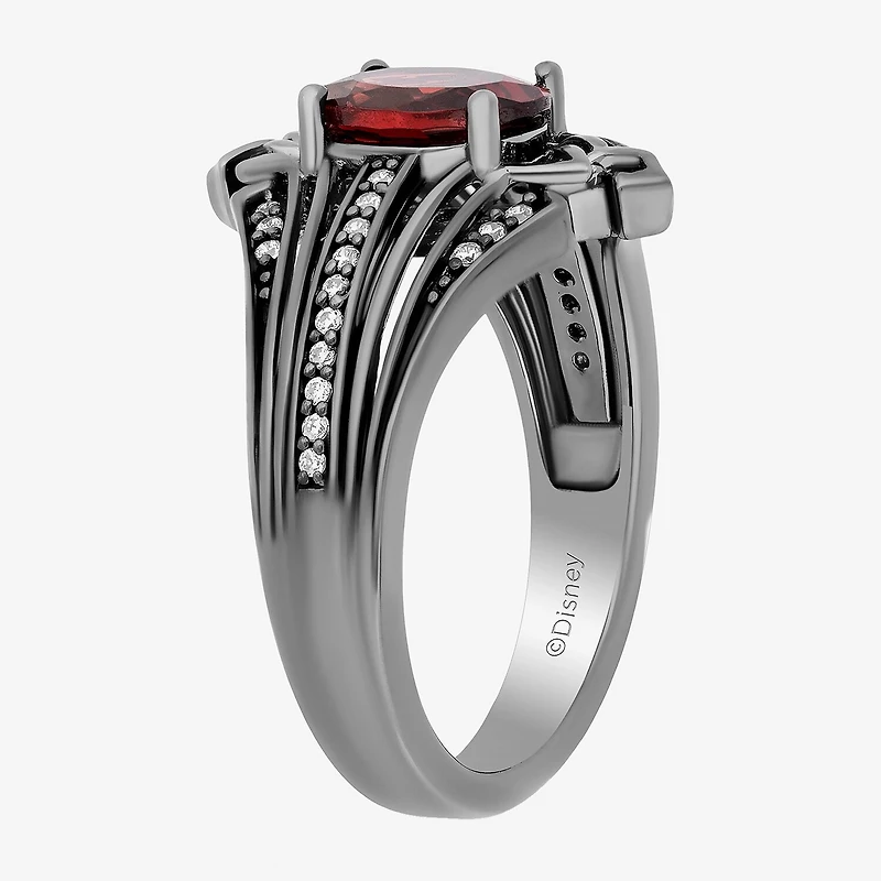 Villains Womens 1/8 CT. T.W. Genuine Red Garnet Sterling Silver Evil Queen Cocktail Ring