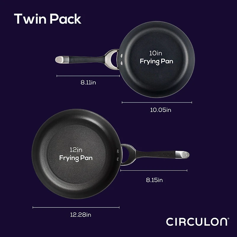 Circulon Symmetry Hard-Anodized French Skillet Set
