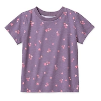 Okie Dokie Toddler Girls Round Neck Short Sleeve Regular Fit Graphic T-Shirt
