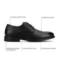 Vance Co Barclay Mens Almond Closed Toe Oxford Shoes
