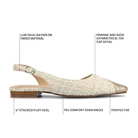 Journee Collection Daphnne Womens Pointed Closed Toe Ballet Flats