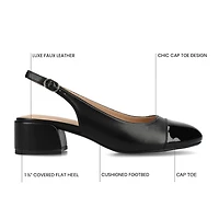 Journee Collection Sammie Womens Cap Closed Toe Flat Heel Pumps
