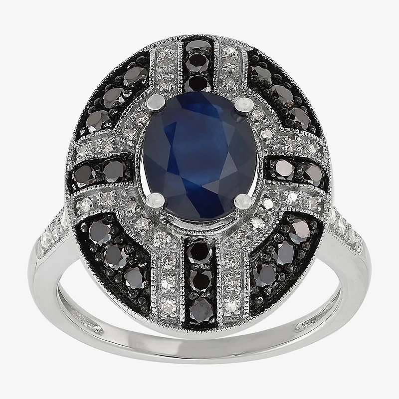 Limited Quantities! Womens 5/8 CT. T.W. Genuine Blue Sapphire Sterling Silver Oval Cocktail Ring