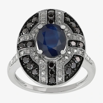 Limited Quantities! Womens 5/8 CT. T.W. Genuine Blue Sapphire Sterling Silver Oval Cocktail Ring