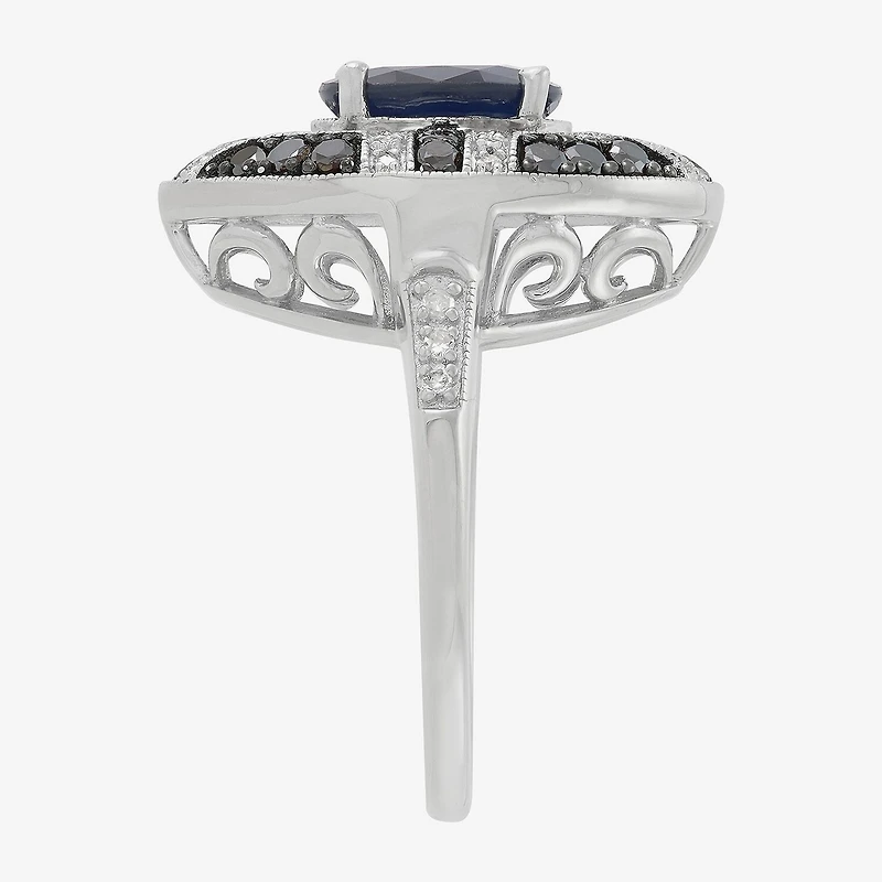 Limited Quantities! Womens 5/8 CT. T.W. Genuine Blue Sapphire Sterling Silver Oval Cocktail Ring