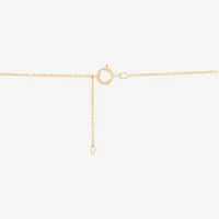 Limited Quantities! Womens Diamond Accent Lab Created White Opal 10K Gold Round 17 Inch Pendant Necklace