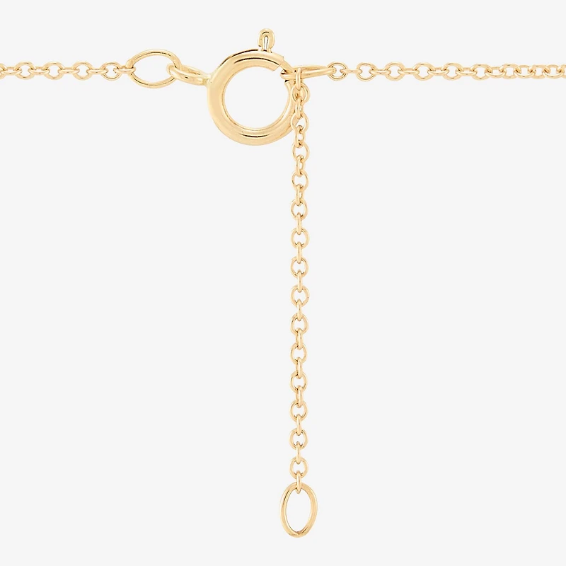 Limited Quantities! Womens Diamond Accent Lab Created White Opal 10K Gold Moon 17 Inch Pendant Necklace