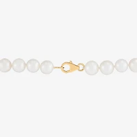 Womens Dyed White Cultured Freshwater Pearl 14K Gold Over Silver Strand Bracelet