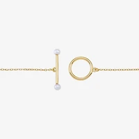 Womens Dyed White Cultured Freshwater Pearl 14K Gold Over Silver 18 Inch Pendant Necklace