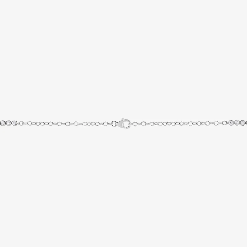 (H-I/I1) Womens White Diamond 10K Gold 18 Inch Tennis Necklace