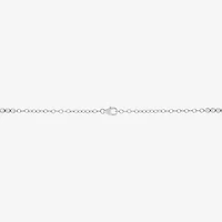(H-I/I1) Womens White Diamond 10K Gold 18 Inch Tennis Necklace