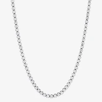 (H-I/I1) Womens White Diamond 10K Gold 18 Inch Tennis Necklace