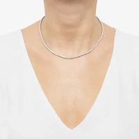 (H-I/I1) Womens White Diamond 10K Gold 18 Inch Tennis Necklace