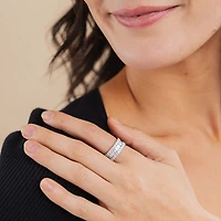 (H-I / Si2) Womens 2 CT. T.W. Lab Grown White Diamond 10K Gold Anniversary Engagement Ring