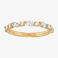H-I / Si2) Womens 1/ CT. T.W. Lab Grown White Diamond 10K Gold Wedding Band