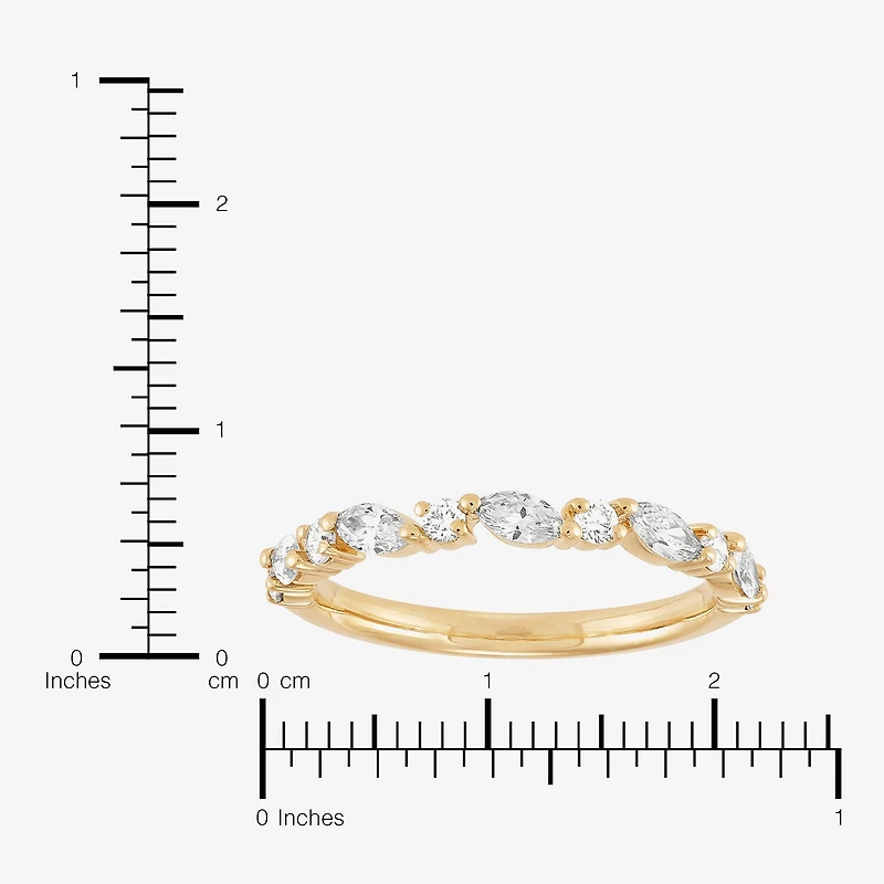 H-I / Si2) Womens 1/ CT. T.W. Lab Grown White Diamond 10K Gold Wedding Band
