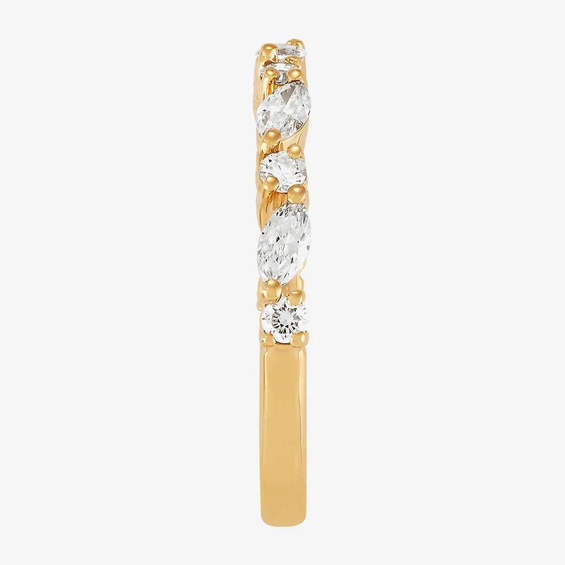 H-I / Si2) Womens 1/ CT. T.W. Lab Grown White Diamond 10K Gold Wedding Band