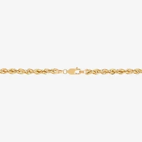 Unisex Adult 10K Gold 24 Inch Rope Chain Necklace