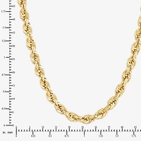 Unisex Adult 10K Gold 24 Inch Rope Chain Necklace