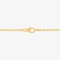 Made in Italy Womens 10K Gold 7.5 Inch Solid Fashion Chain Bracelet