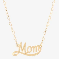 "Mom" Womens 10K Gold 18 Inch Pendant Necklace