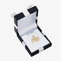 Womens 14K Gold Angel Pendant