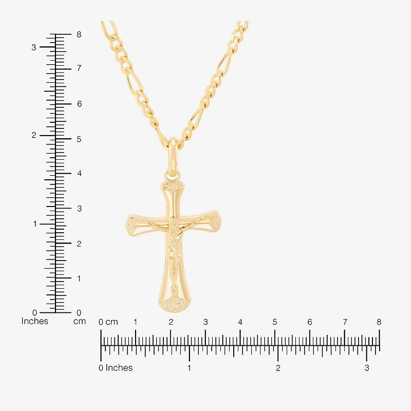 Mens 14K Gold Over Silver Sterling Silver Cross Pendant