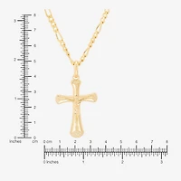 Mens 14K Gold Over Silver Sterling Silver Cross Pendant