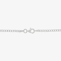 Diamonart American Flag Mens Multi Color Cubic Zirconia Sterling Silver Cross 22 Inch Pendant Necklace