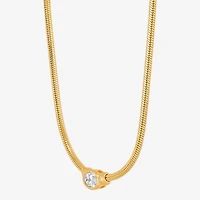 (H-I Womens 1/2 CT. T.W. Lab Grown White Diamond 14K Gold Over Silver Sterling Silver Oval 16 Inch Pendant Necklace