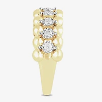 Womens 1/4 CT. T.W. Lab Grown White Diamond 14K Gold Over Silver Sterling Silver Band