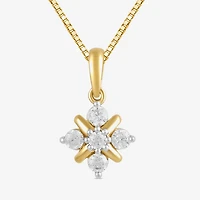 Womens 1/4 CT. T.W. Lab Grown White Diamond 14K Gold Over Silver Sterling Silver 18 Inch Pendant Necklace