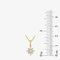 Womens 1/4 CT. T.W. Lab Grown White Diamond 14K Gold Over Silver Sterling Silver 18 Inch Pendant Necklace