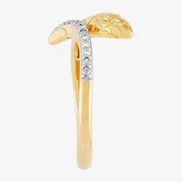 (H-I, Si2) Snake Womens Diamond Accent Lab Grown White Diamond Accent 14K Gold Over Silver Bypass  Band