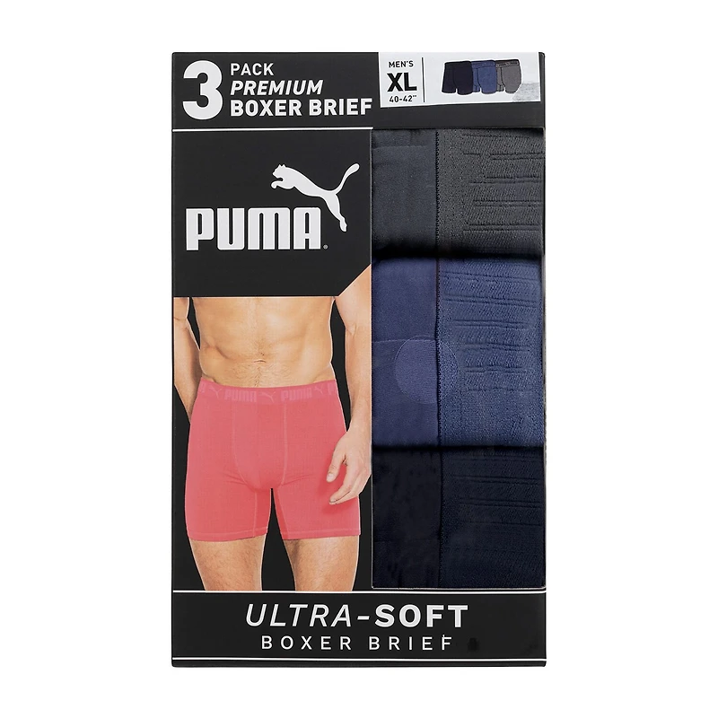 PUMA Ultra Soft Mens 3 Pack Boxer Briefs Psp25m152980