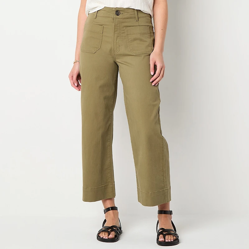 a.n.a Womens Straight Highest Rise Cropped Pant