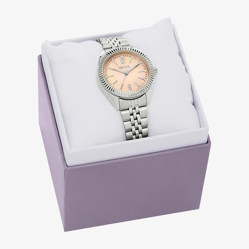 Geneva Womens Silver Tone Bracelet Watch Fmdjm321