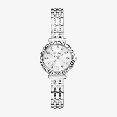 Geneva Womens Crystal Accent Silver Tone Bracelet Watch Fmdjm319