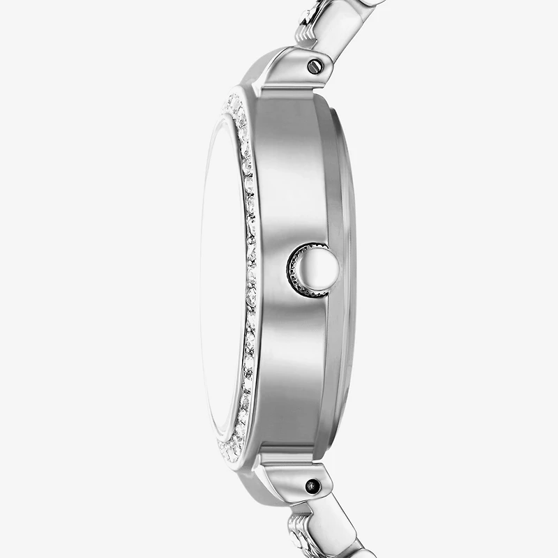 Geneva Womens Crystal Accent Silver Tone Bracelet Watch Fmdjm319