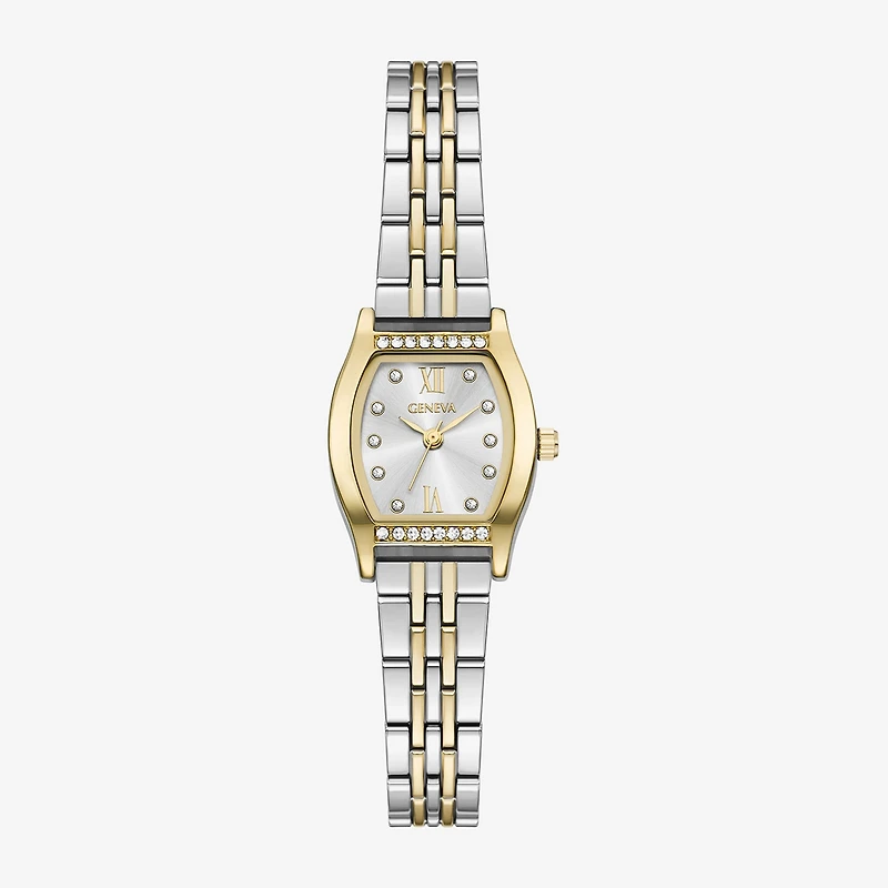 Geneva Womens Crystal Accent Two Tone Bracelet Watch Fmdjm316