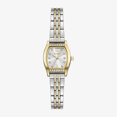 Geneva Womens Crystal Accent Two Tone Bracelet Watch Fmdjm316