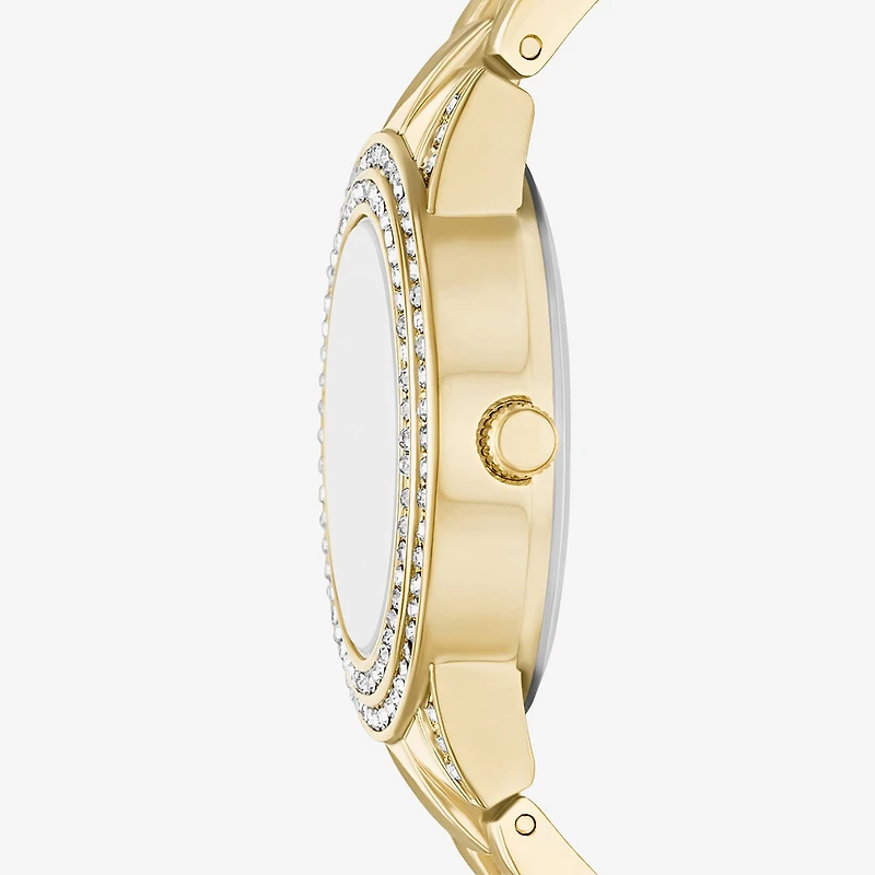 Womens Crystal Accent Gold Tone 4-pc. Watch Boxed Set Fmdjset366