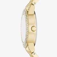 Womens Crystal Accent Gold Tone 4-pc. Watch Boxed Set Fmdjset366