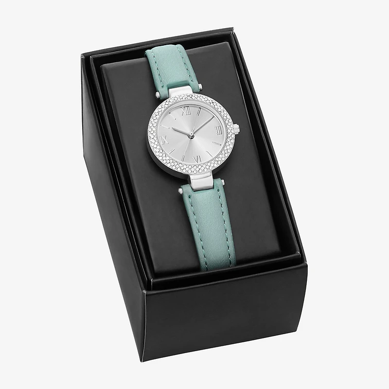 Womens Crystal Accent Blue Strap Watch Fmdjo343