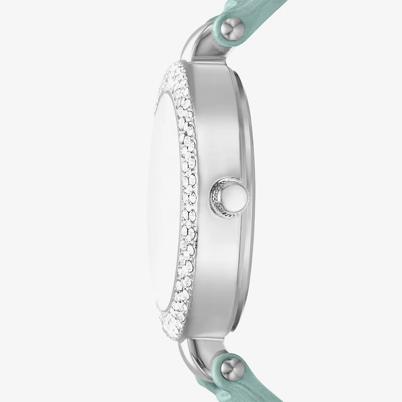 Womens Crystal Accent Blue Strap Watch Fmdjo343