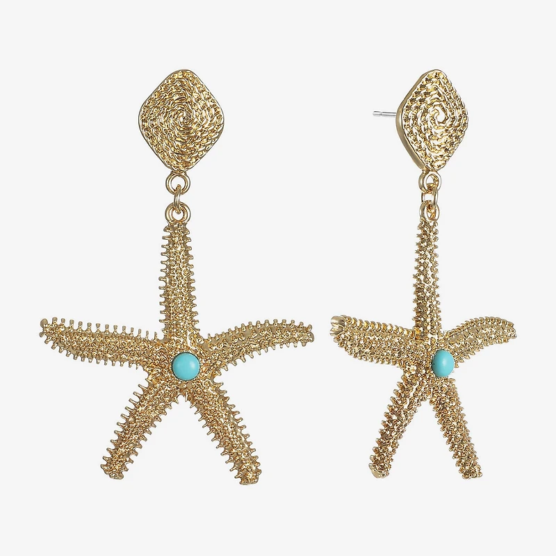 Bijoux Bar Womens Glass Hypoallergenic Drop Earrings
