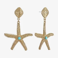 Bijoux Bar Womens Glass Hypoallergenic Drop Earrings