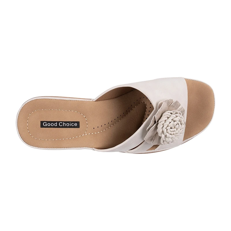 GC Shoes Womens Jenna Floral Wedge Sandals