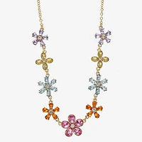 Monet Jewelry Womens Multi Color 17 Inch Collar Necklace